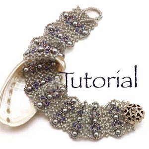 Hubble Stitch Seed Bead Bracelet Tutorial Mermaid with crystals and pearls