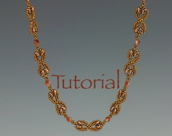 Beadweaving Pattern Nouveau SuperDuo Chain Tutorial Digital Download