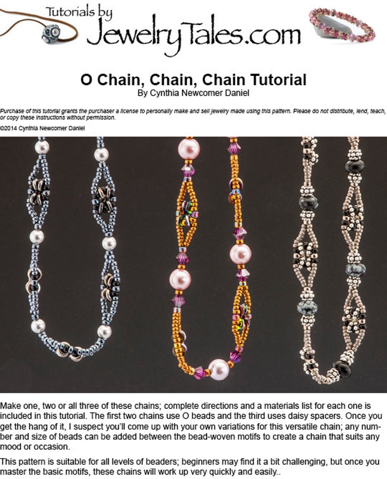 Beaded Chain Tutorial O Chain, Chain, Chain With O Beads or Daisy