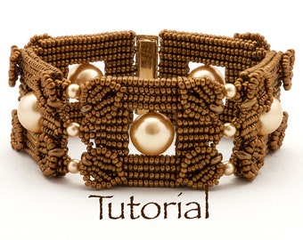 Seed Bead-Woven Bracelet Tutorial Pearls Squared Digital Download