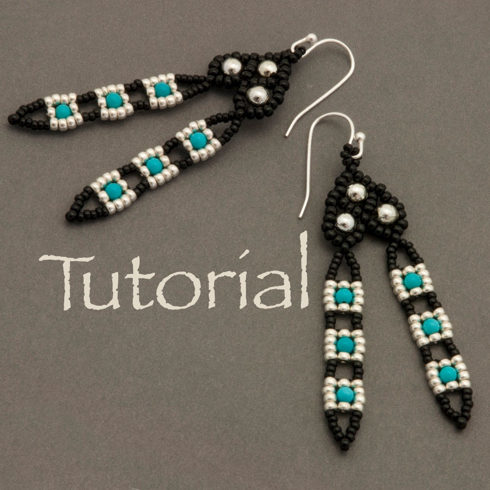Tutorials Jewelry Making & Beading Seed bead and Turquoise Earring