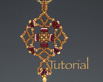 Beadwoven Pendant Tutorial Tulipan Digital Download