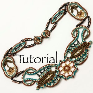 Collar de encaje de cuentas de semillas Desert Rose - Tutorial avanzado Descarga digital