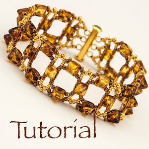 Beaded Bracelet Tutorial En Pointe with Pyramid Studs Digital Download image 1