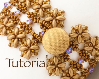 Lacy SuperDuo and seed bead bracelet tutorial Asma