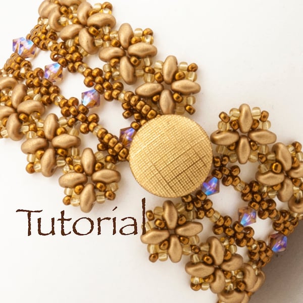 Lacy SuperDuo and seed bead bracelet tutorial Asma