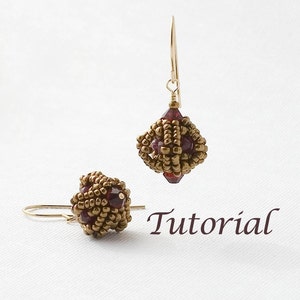 Beaded Bead Tutorial Itsy Bitsy Beaded Bead Earrings Digital Download