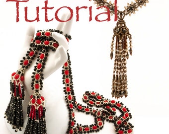 Seed Bead Tutorial Tasseled Twice Lariat and Necklace