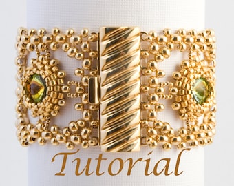 Seed Bead and Rivoli Bracelet Pattern Classical Dreams Digital Download