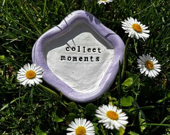 Ciotola in argilla fatta a mano 'Collect Moments' - perfetta per anelli e gioielli