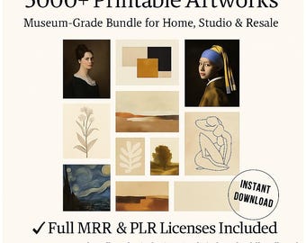 Wall Art PLR Bundle - 5000 Plus AI Posters - Commercial Use - Instant Download
