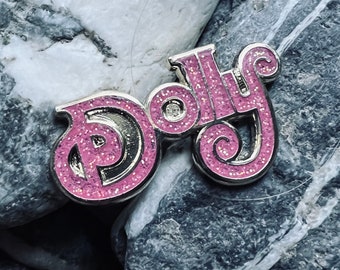 Dolly Pink Glitter Enamel Pin