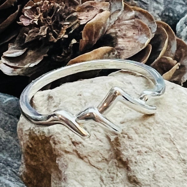 Mountain ring band stainless steel