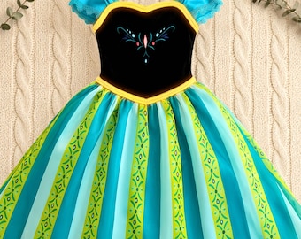 princess anna inspired dress Frozen 2 Anna Coronation Dress, Frozen 2 Princess Anna Girl's Dress, Frozen 2 Girls Costume, Frozen 2 Anna, Handmade Anna Dress