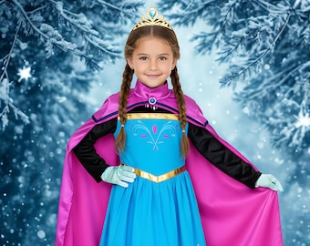 Frozen Princess Dress - Little Girl Dress, Toddler Dress Up, Pretend Play Toys, Preschool Role Play, Halloween Costume for Girls