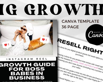 IG Growth Guide: Canva Template with Resell Rights
