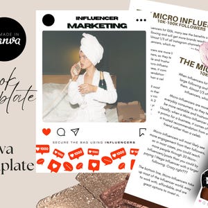PLR Influencer Marketing Guide | How to Hire an Influencer to Promote Your Product & Brand | Influencer Contract | Influencer Email Template