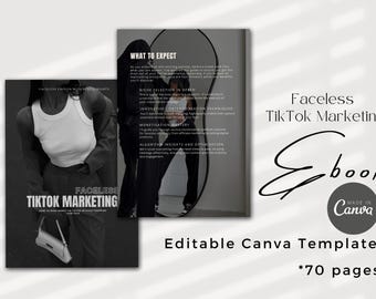 PLR Faceless TikTok Marketing Guide For Influencers, Content Creators, Digital Marketers, Business Owner