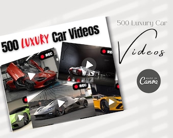 Luxury Car Video Templates: 500 Canva Faceless Videos (Digital Download)