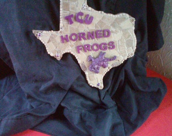 Texas mosaic plaque for TCU