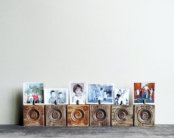 One Vintage Plinth Block Photo Holder