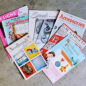 Assortment of 10 Vintage Needlecraft Booklets from the 1930s, 1940s and 1950s