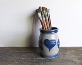 Vintage Row Pottery Works Utensil Jar