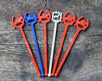 Vintage Horse Plastic Swizzle Sticks
