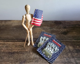 Two Valley Forge 3-Finger Steel Brackets For Small Stick Flags