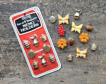 Vintage 1970s Kitchen Novelty Refrigerator Magnets Lot