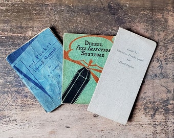 Set of 3 1940s Vintage Diesel User Guides