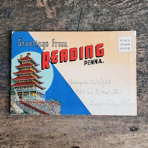 Vintage Souvenir Folder of Reading, PA Pictorial Booklet