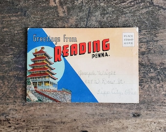 Vintage Souvenir Folder of Reading, PA Pictorial Booklet