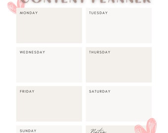 Weekly Content Planner