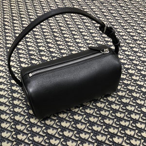 90er Jahre Handtasche, Weiche Leder Clutch Bag, 90er Jahre Ledertasche, Minimalistische Tasche mit Griff, Elegante Damenhandtasche