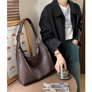 Leder Hobo Bag, weiche Leder Damen Umhängetasche, Schultertasche Achseltasche, Einkaufstasche