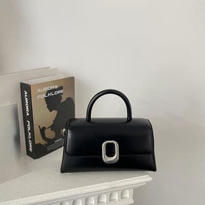 Lederhandtasche, Lederhandtasche, Minimale obere Grifftasche, elegante Damenhandtasche