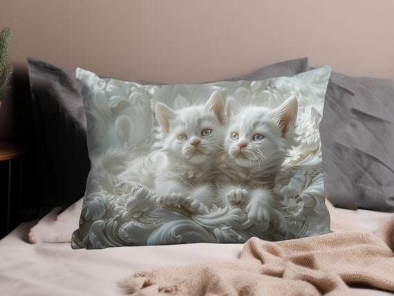 Cute cat fluffy cushion pillow hotsell