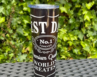 Best Dad 20oz Stainless steel tumbler. Perfect Fathers Day Gift