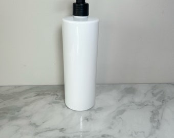 Witte cilinder 500 ml spuitpompfles met matzwarte pomp