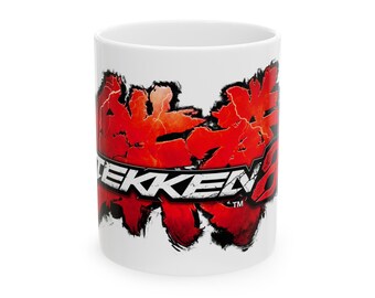 Tekken 8 Logo Ceramic Mug - Collector's Edition, Perfect Gamer Coffee Cup, Ideal Gift for Video Game Enthusiasts