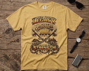 Juneteenth Freedom Shirt, Built From Legacy Rooted In Strength Tee, African American Heritage T-Shirt, Cultural Empowerment Gift for Men