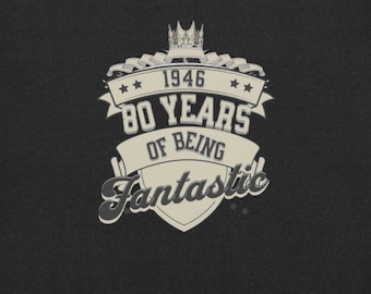 80th Birthday Shirt Born in 1946 Timeless by Design Vintage Anniversary Tee