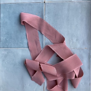 100% Silk Ribbon - Mocha Hand Dyed Crepe De Chine