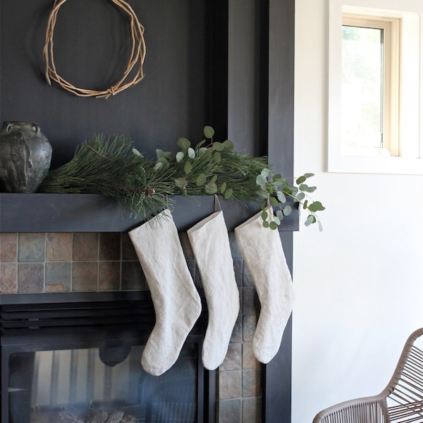 Minimalist Christmas Stockings Etsy