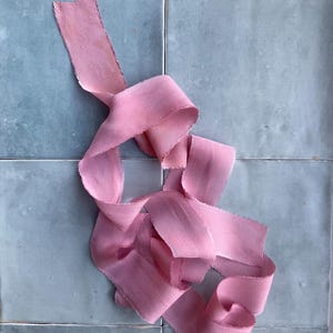 100% Silk Ribbon - Lilac Hand Dyed Crepe De Chine