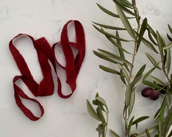 100% Silk Ribbon - Red