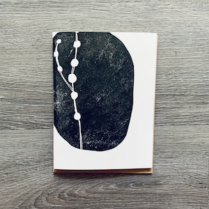 greeting card, art card, linocut print, blockprint, art print, handprinted, handpulled, linoprint, print, 4x6 card, stationery, botanics