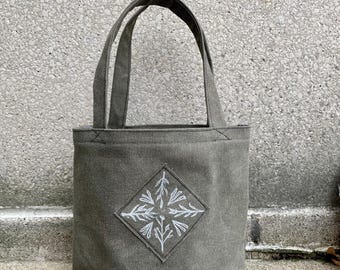 Handmade Blockprint Floral Botanic Canvas Tote