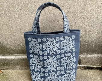 Handmade Blockprint Floral Canvas Tote